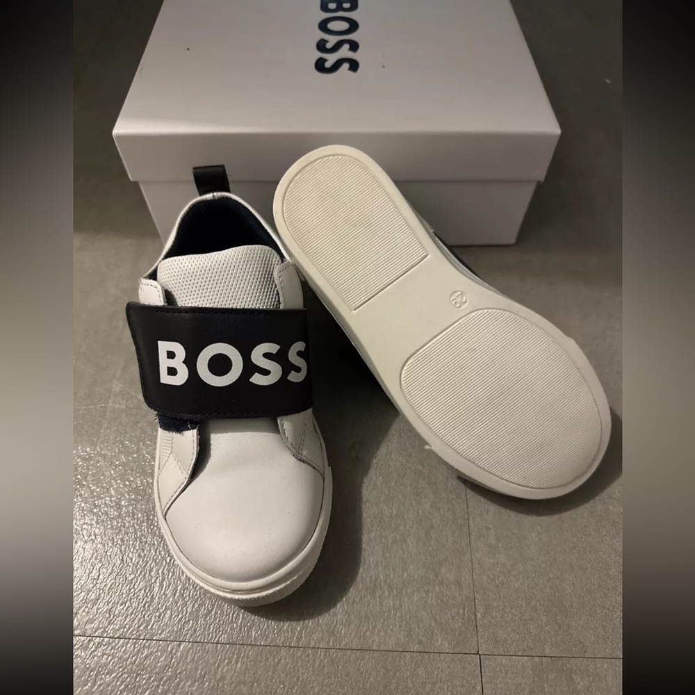Kids white leather sneakers Hugo Boss Unisex - Picture 2 of 3